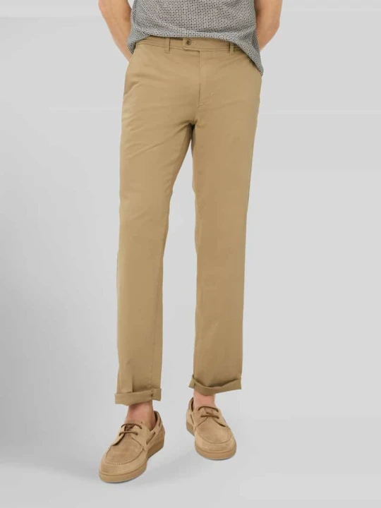 Zdjęcie produktu Chinosy o kroju regular fit z mieszanki bawełny model 'Evans' BRAX Camel