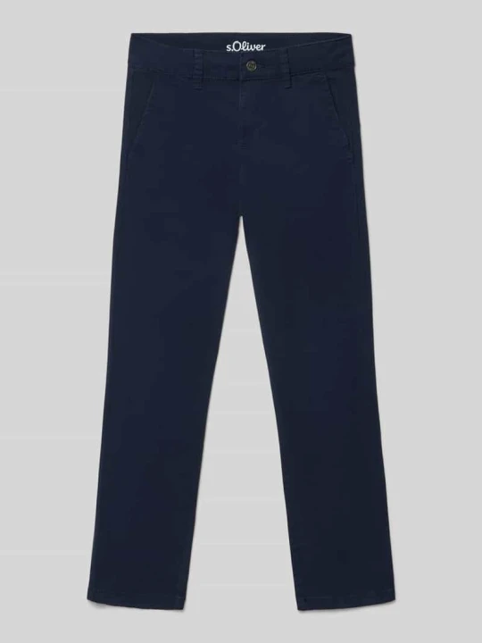 Zdjęcie produktu Chinosy o kroju regular fit z mieszanki bawełny model „PETE” s.Oliver Granatowy