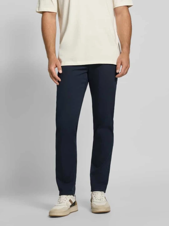 Zdjęcie produktu Chinosy o kroju shaped fit z mieszanki bawełny model ‘STIG’ Marc O'Polo Granatowy