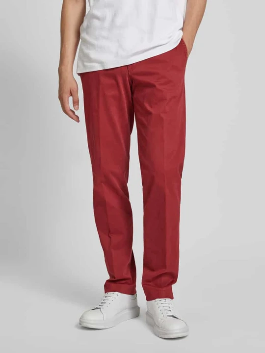Zdjęcie produktu Chinosy o kroju slim fit w kant model ‘PEAKER’ hiltl Czerwony