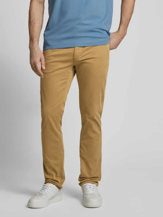 Zdjęcie produktu Chinosy o kroju slim fit z bocznymi, wpuszczanymi kieszeniami Boss Camel