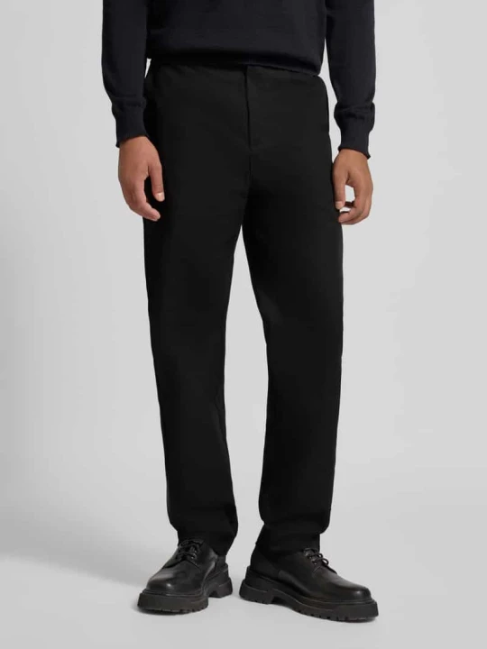 Zdjęcie produktu Chinosy o kroju slim fit z czystej bawełny model ‘GENAR’ Hugo Czarny