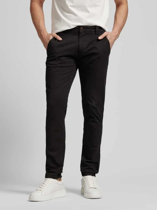 Zdjęcie produktu Chinosy o kroju regular fit z mieszanki bawełny model 'SCANTON' Tommy Jeans Czarny