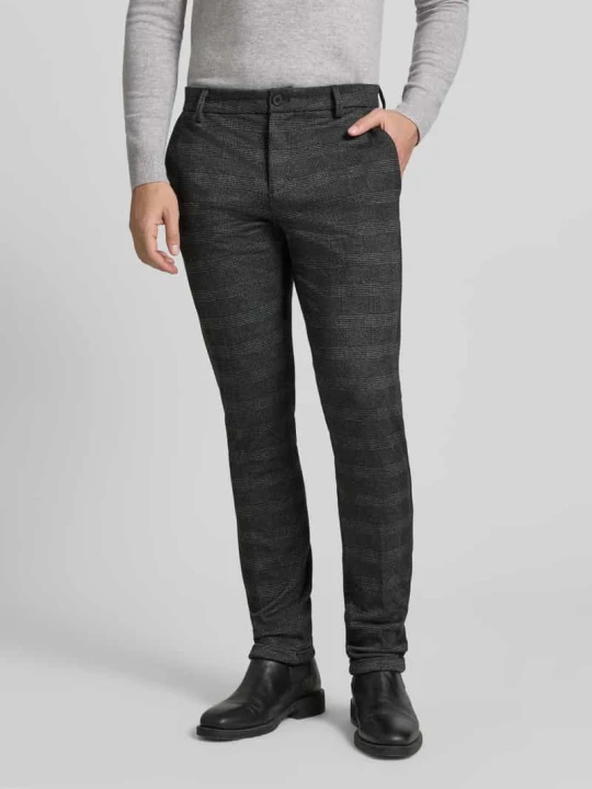 Zdjęcie produktu Chinosy o kroju slim fit z dodatkiem wiskozy Tom Tailor Ciemnoszary