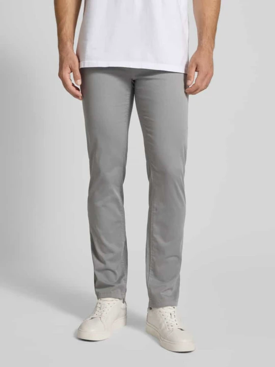 Zdjęcie produktu Chinosy o kroju slim fit z mieszanki bawełny Boss Srebrny