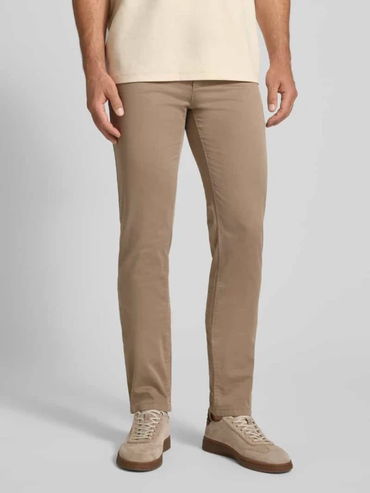 Zdjęcie produktu Chinosy o kroju slim fit z mieszanki bawełny Boss Jasnobrązowy