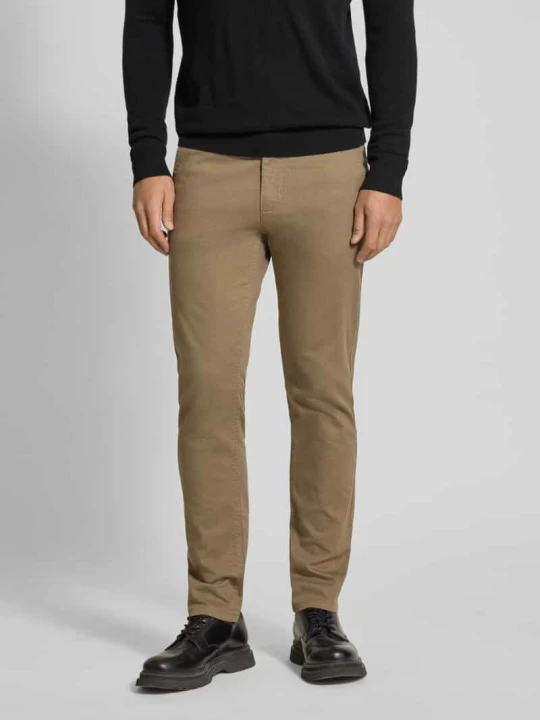 Zdjęcie produktu Chinosy o kroju slim fit z mieszanki bawełny Boss Beżowy