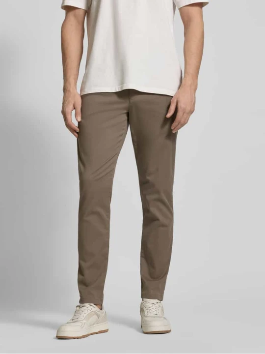 Zdjęcie produktu Chinosy o kroju slim fit z mieszanki bawełny Selected Camel
