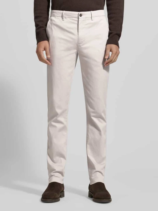 Zdjęcie produktu Chinosy o kroju slim fit z mieszanki bawełny model ‘BLEECKER’ Tommy Hilfiger Jasnoszary