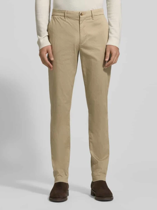 Zdjęcie produktu Chinosy o kroju slim fit z mieszanki bawełny model ‘BLEECKER’ Tommy Hilfiger Khaki