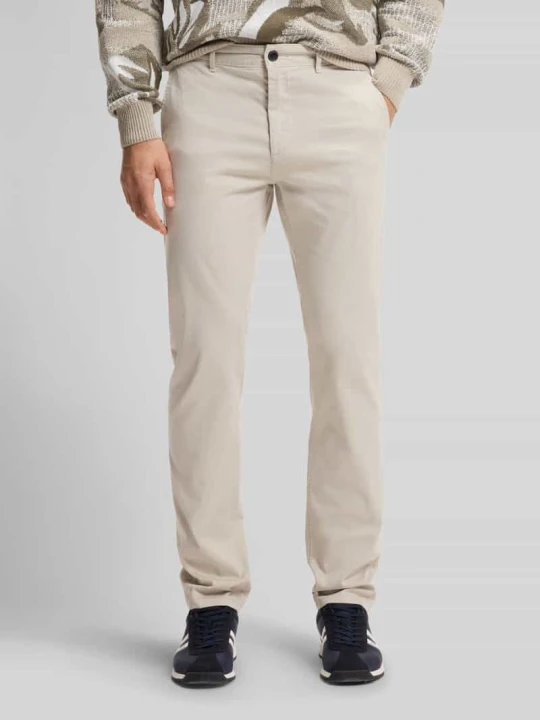 Zdjęcie produktu Chinosy o kroju slim fit z mieszanki bawełny model 'CHINO SLIM' Boss Beżowy
