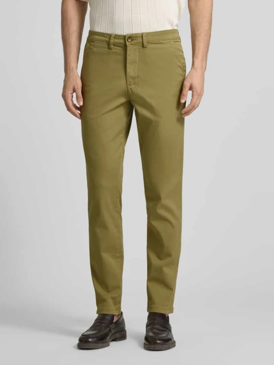 Zdjęcie produktu Chinosy o kroju slim fit z mieszanki bawełny model ‘NEW MILES’ Selected Homme Khaki