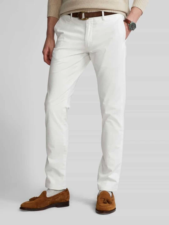 Zdjęcie produktu Chinosy o kroju slim fit z mieszanki bawełny Polo Ralph Lauren Biały