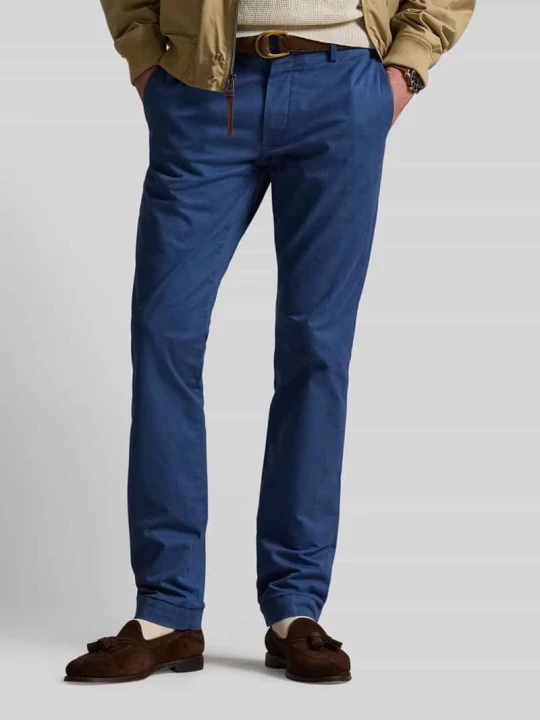 Zdjęcie produktu Chinosy o kroju slim fit z mieszanki bawełny Polo Ralph Lauren Granatowy