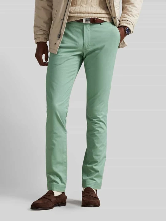 Zdjęcie produktu Chinosy o kroju slim fit z mieszanki bawełny Polo Ralph Lauren Miętowy