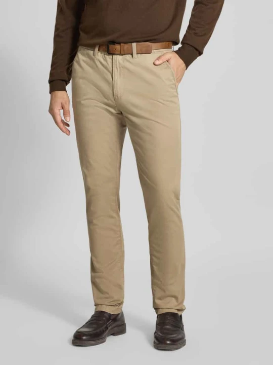 Zdjęcie produktu Chinosy o kroju slim fit z mieszanki bawełny Tom Tailor Orzechowy