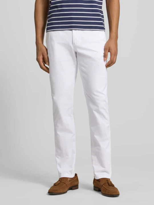 Zdjęcie produktu Chinosy o kroju regular fit z mieszanki bawełny model 'Denton' Tommy Hilfiger Złamany biały