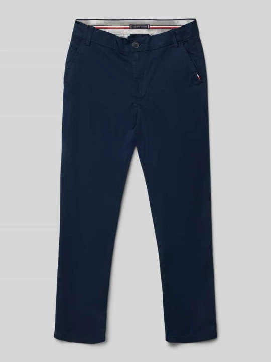 Zdjęcie produktu Chinosy o kroju slim fit z mieszanki bawełny Tommy Hilfiger Granatowy