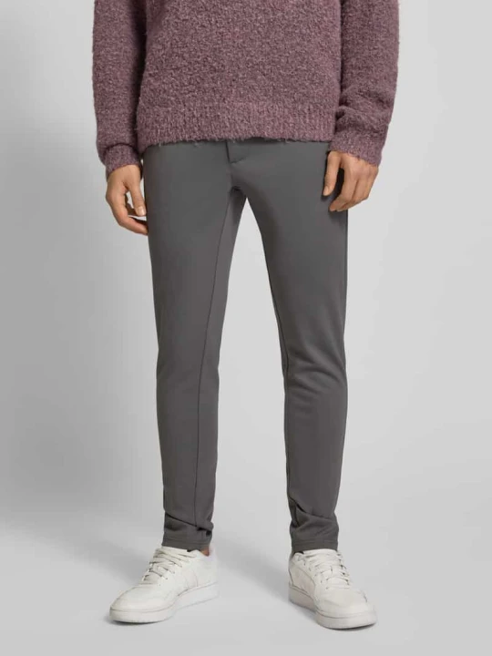 Zdjęcie produktu Chinosy o kroju slim fit z mieszanki wiskozy model ‘MARK’ Only & Sons Średnioszary