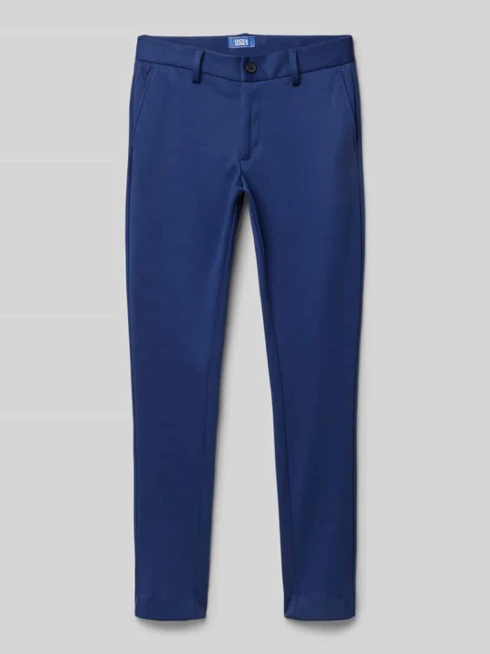 Zdjęcie produktu Chinosy o kroju slim fit z ozdobnymi szwami i dodatkiem wiskozy model ‘JAXON’ Jack&Jones Niebieski
