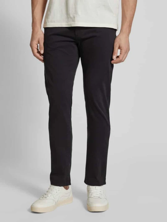 Zdjęcie produktu Chinosy o kroju slim fit z wpuszczanymi kieszeniami w stylu francuskim Boss Czarny