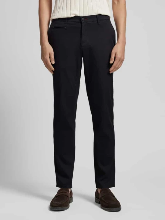Zdjęcie produktu Chinosy o kroju slim fit z wpuszczanymi kieszeniami w stylu francuskim model ‘Fabio’ BRAX Czarny
