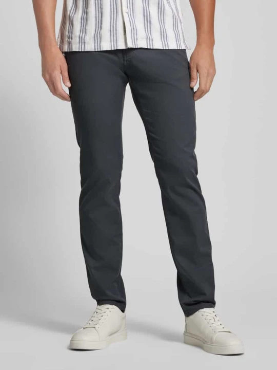 Zdjęcie produktu Chinosy o kroju tapered fit z 5 kieszeniami model ‘LYON’ Pierre Cardin Średnioszary