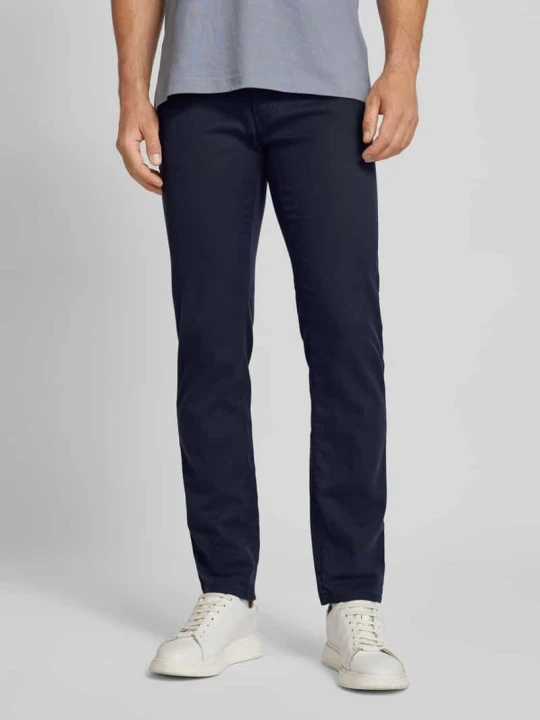 Zdjęcie produktu Chinosy o kroju tapered fit z 5 kieszeniami model ‘LYON’ Pierre Cardin Granatowy