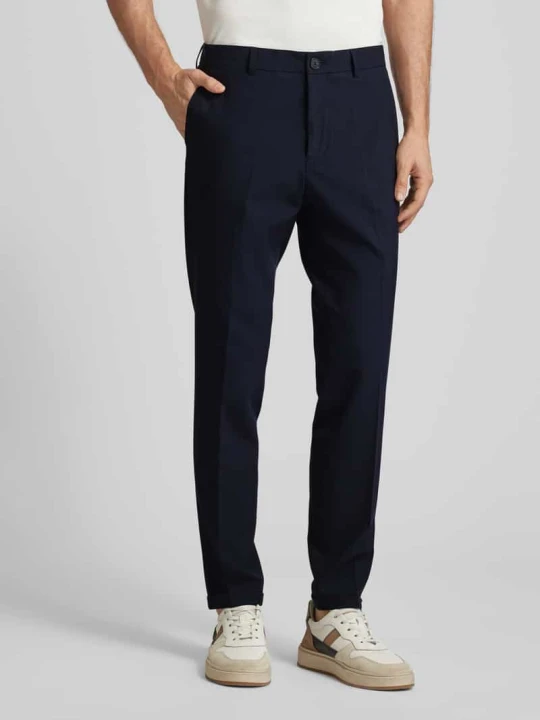 Zdjęcie produktu Spodnie materiałowe o kroju slim fit z dodatkiem wiskozy Model 'MAliam' Matinique Granatowy