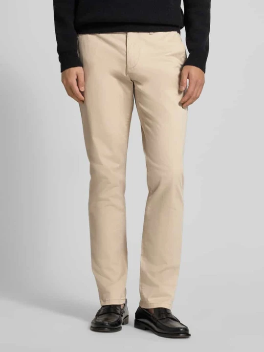 Zdjęcie produktu Chinosy o kroju slim fit z kieszeniami z tyłu MCNEAL Gliniany