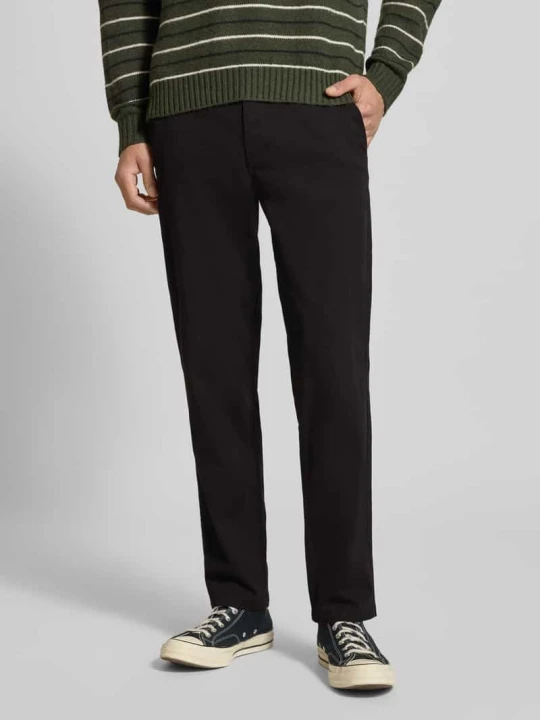 Zdjęcie produktu Chinosy o kroju straight fit z kieszeniami z tyłu Model 'Stollie' Jack&Jones Czarny
