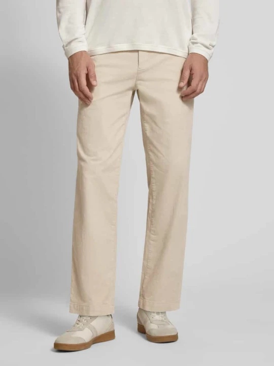 Zdjęcie produktu Chinosy o kroju straight fit z mieszanka bawełny model 'Chino_Keyes_DS' Boss Beżowy