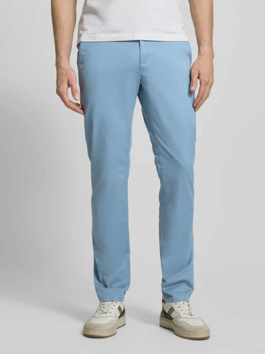 Zdjęcie produktu Chinosy o kroju slim fit z wpuszczanymi kieszeniami MCNEAL Błękitno-niebieski