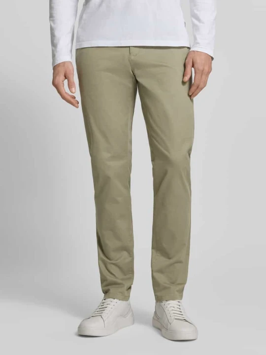 Zdjęcie produktu Chinosy o kroju slim fit z wpuszczanymi kieszeniami MCNEAL Jasnozielony