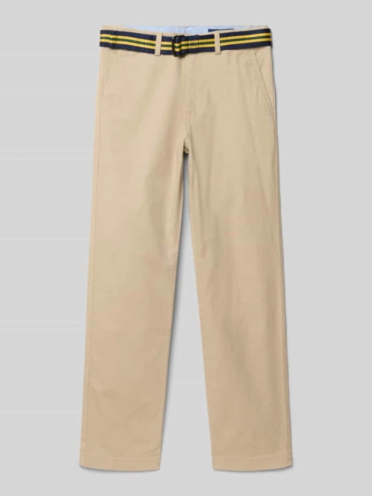 Zdjęcie produktu Chinosy o kroju straight fit z wszytym paskiem model ‘Bedford’ Polo Ralph Lauren Beżowy