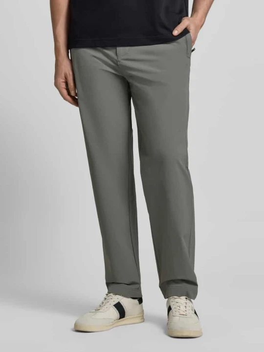Zdjęcie produktu Chinosy o kroju straight-tapered fit z pasem tunel Model 'CHINO' Boss Oliwkowy
