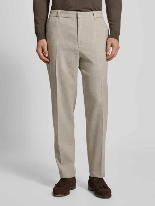 Zdjęcie produktu Chinosy o kroju tapered fit w kant model ‘Genius’ Boss Beżowy
