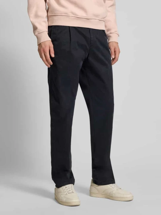 Zdjęcie produktu Chinosy o kroju tapered fit z wpuszczanymi kieszeniami model ‘ADHANN’ Replay Granatowy