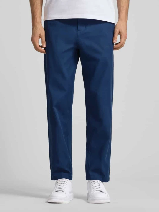 Zdjęcie produktu Chino w kroju regular fit ze sznurkiem w pasie Boss Granatowy