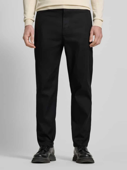 Zdjęcie produktu Chino w kroju regular fit ze sznurkiem w pasie Boss Czarny