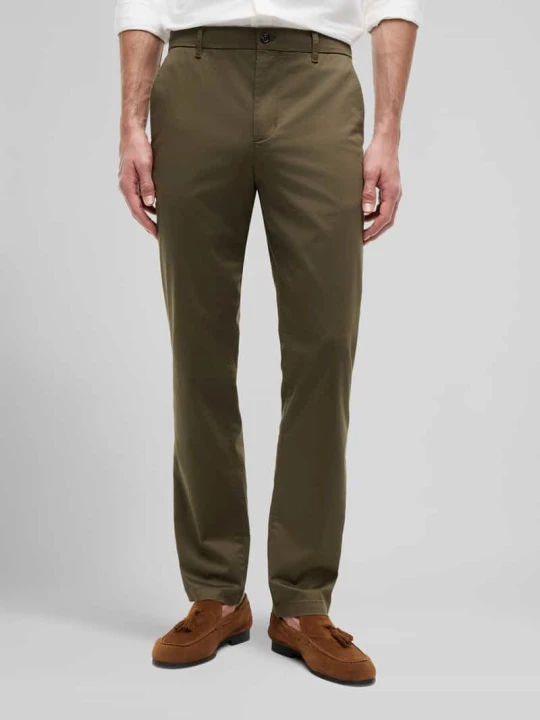 Zdjęcie produktu Chinosy o prostym kroju z mieszanki bawełny model 'DENTON' Tommy Hilfiger Khaki