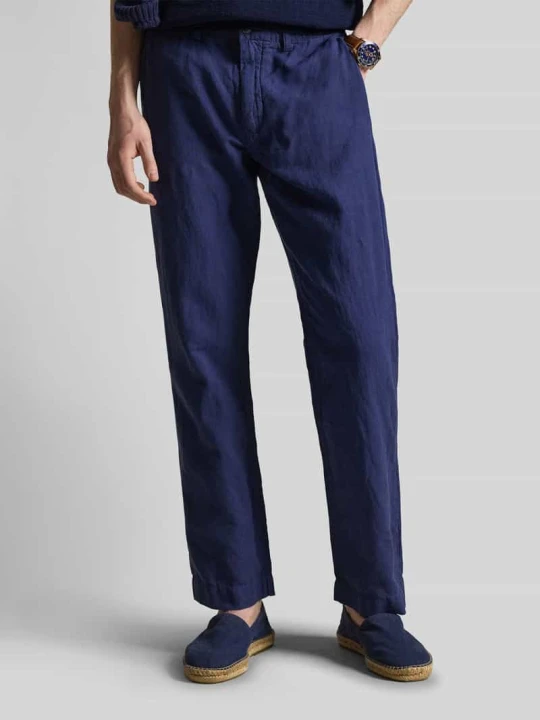 Zdjęcie produktu Chinosy z mieszanka lnu i bawełny Polo Ralph Lauren Granatowy