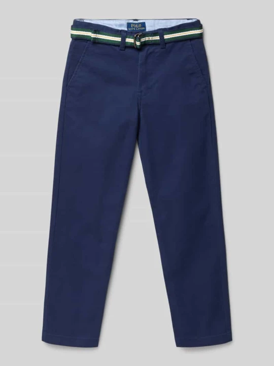 Zdjęcie produktu Proste spodnie chinos z mieszanki bawełny Polo Ralph Lauren Granatowy
