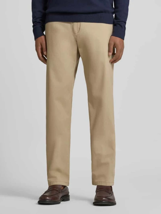 Zdjęcie produktu Chinos w kroju regular fit z francuskimi kieszeniami wpuszczanymi Christian Berg Piaskowy