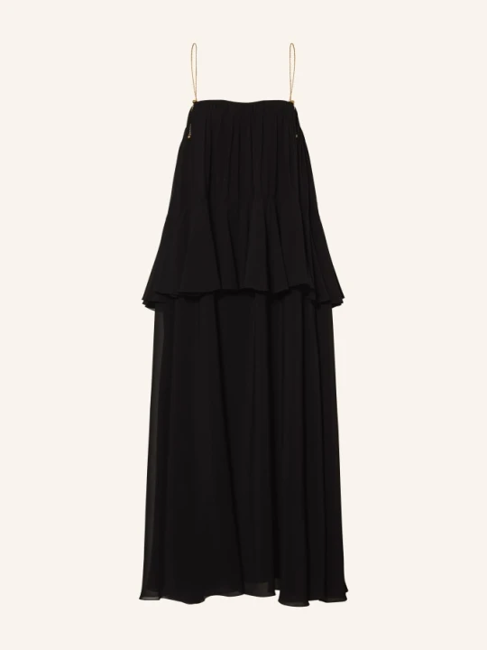 Zdjęcie produktu Chloé Jedwabna Sukienka Z Falbanami schwarz