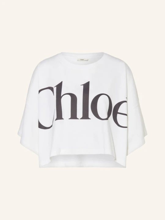 Zdjęcie produktu Chloé Krótka Koszulka weiss ECRU