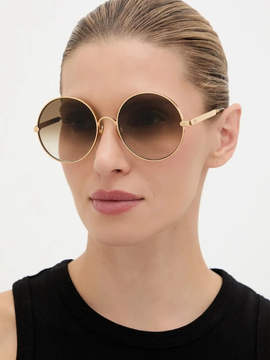 Zdjęcie produktu Chloe okulary przeciwsłoneczne okrągłe damskie Chloé złoty
