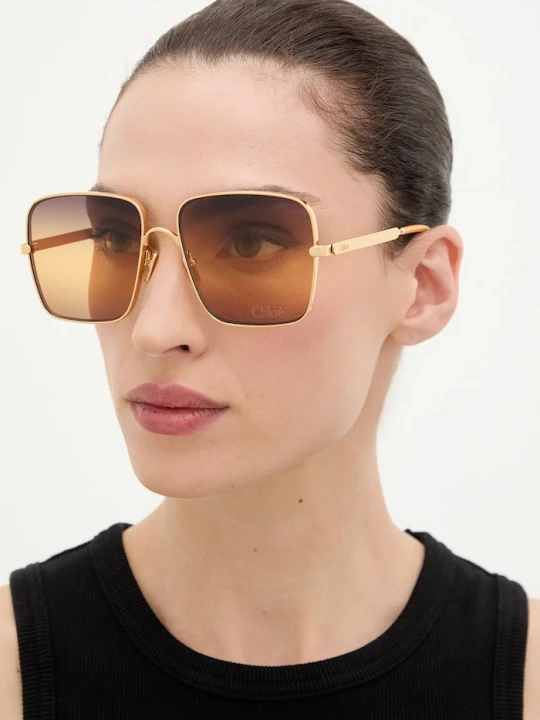 Zdjęcie produktu Chloe okulary przeciwsłoneczne kwadratowe damskie Chloé złoty