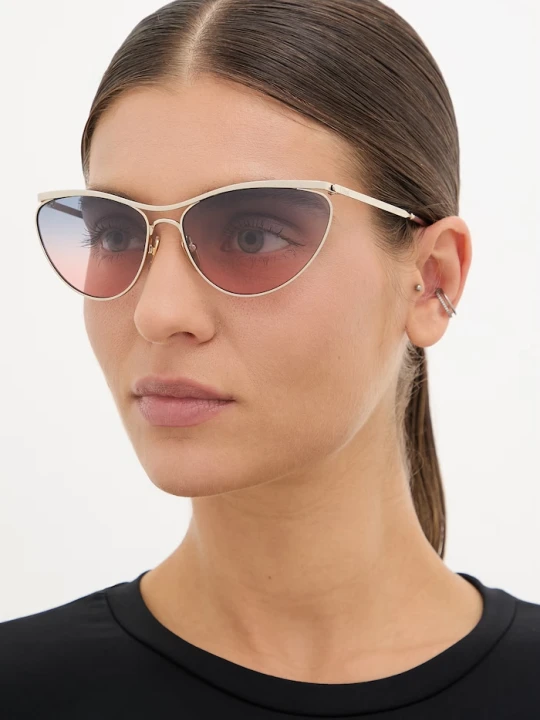 Zdjęcie produktu Chloe okulary przeciwsłoneczne kocie oczy damskie Chloé złoty