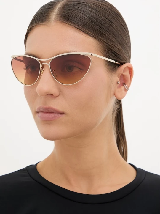 Zdjęcie produktu Chloe okulary przeciwsłoneczne kocie oczy damskie Chloé złoty